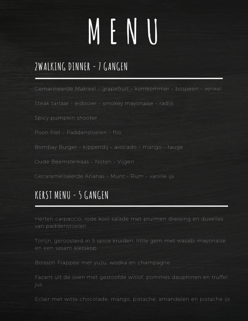 voorbeeld menu